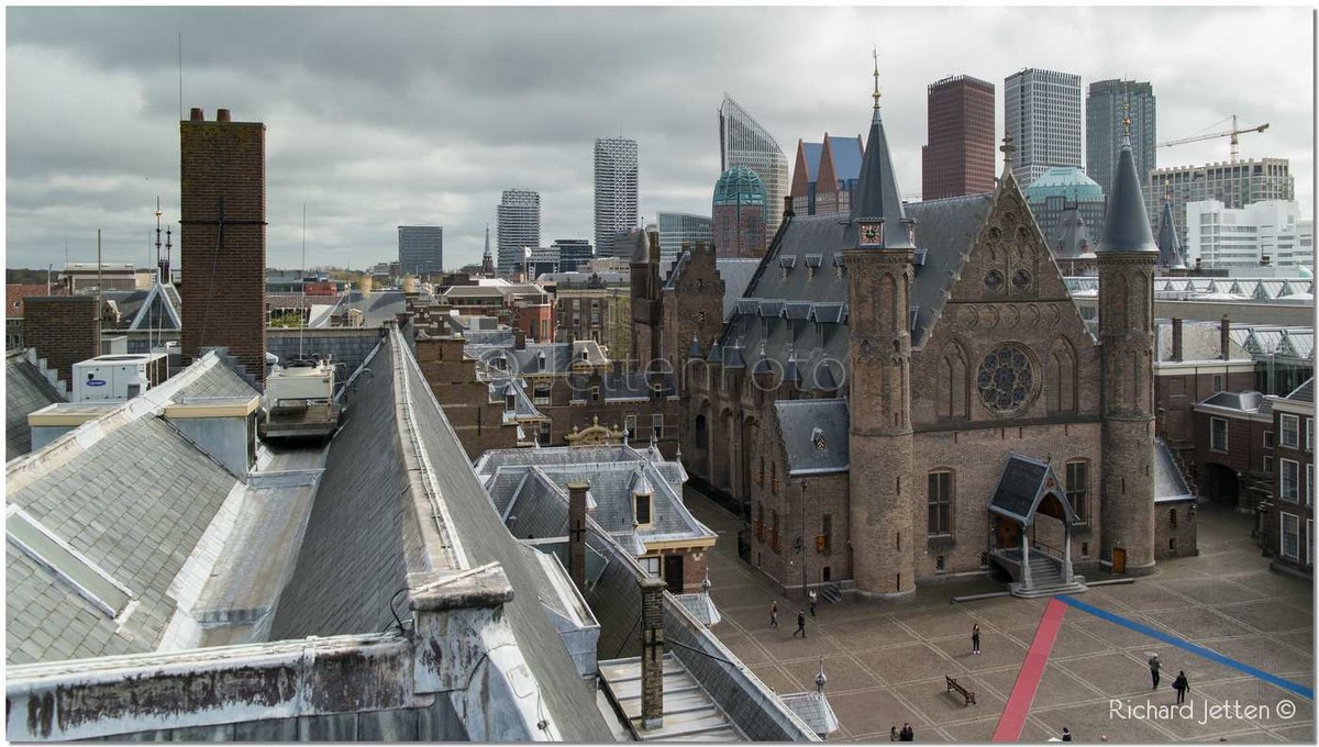 Den Haag van bovenaf bekeken.